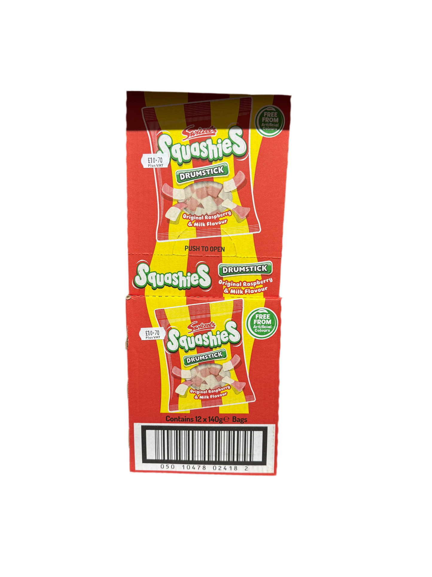 Swizzels Drumstick Squashies Original Raspberry & Milk 12 x 140g