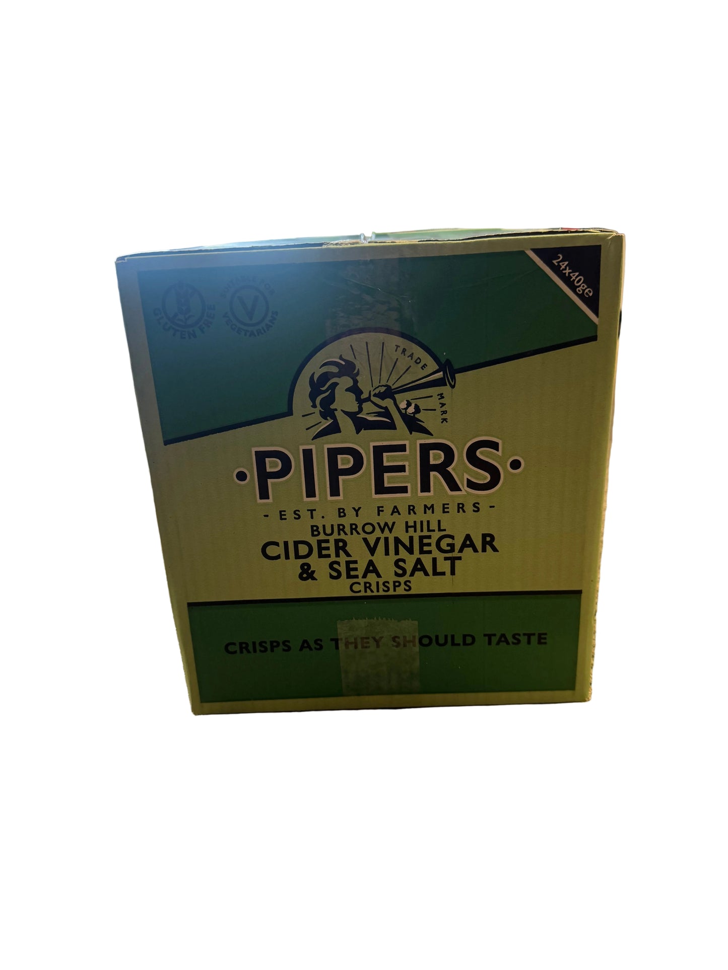 Pipers Burrow Hill Cider Vinegar & Sea Salt Crisps – OUT OF DATE (24 x 40g)